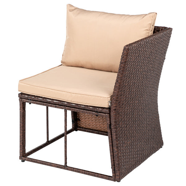 Rattan Dining Table and Chair Set