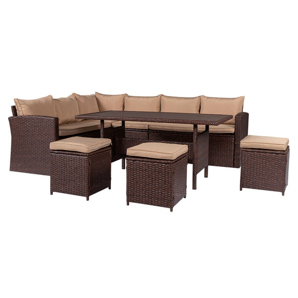 Rattan Dining Table and Chair Set