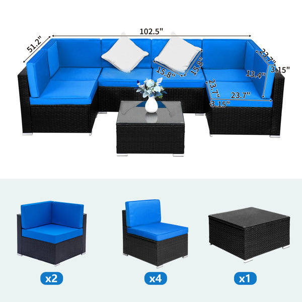 Fully Equipped Weaving Rattan Sofa Set