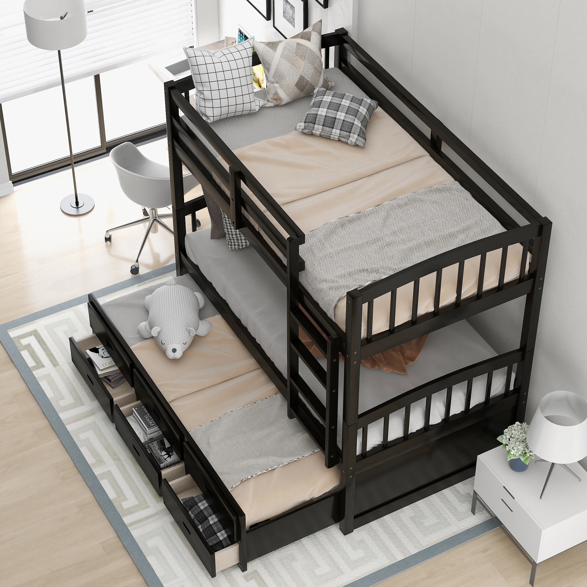 Space-Saving Twin over Twin Bed