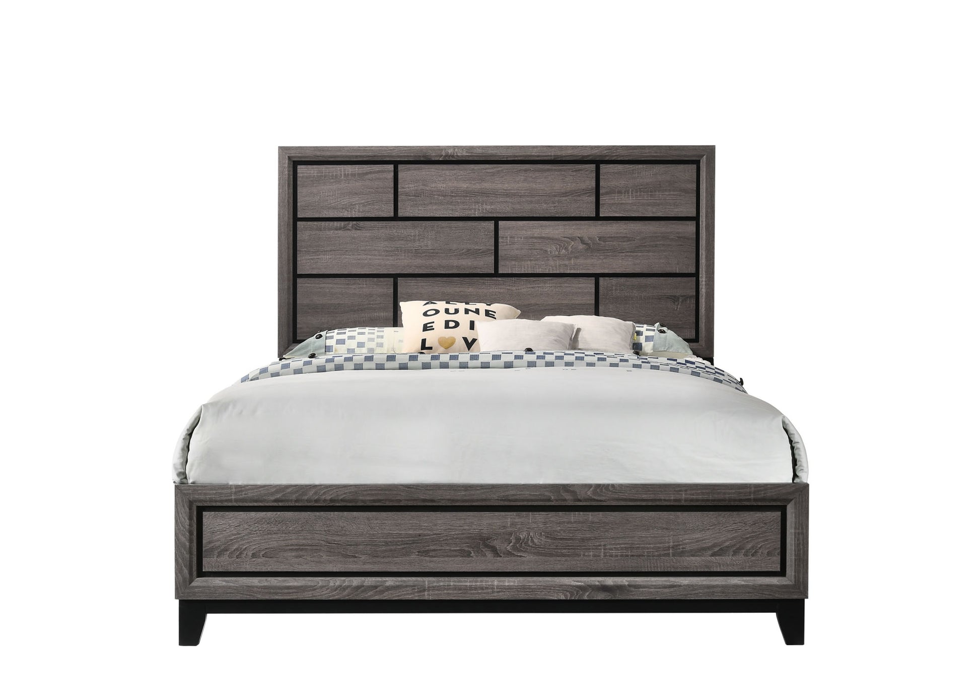 Contemporary Gray Full-Size Bed