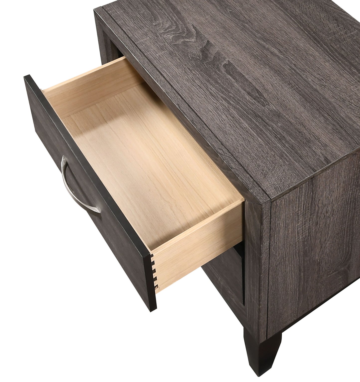 Sleek two-drawer nightstand