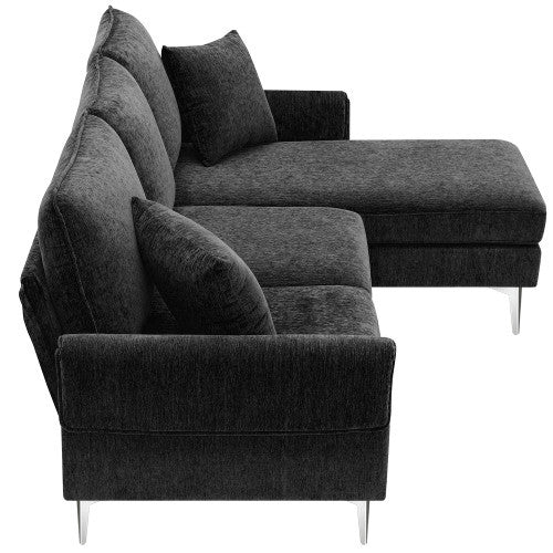 Spacious 84" L-Shaped Sofa