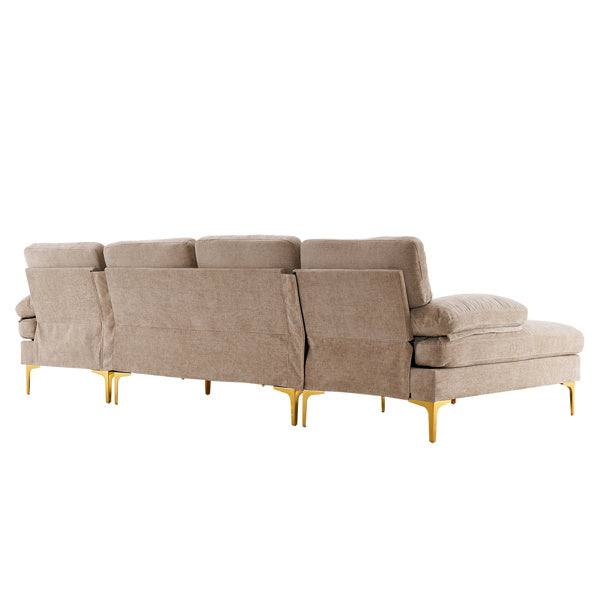 4-Seat Indoor Sofa in Camel