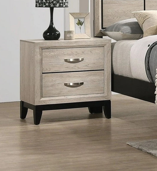 Contemporary 2 drawer nightstand