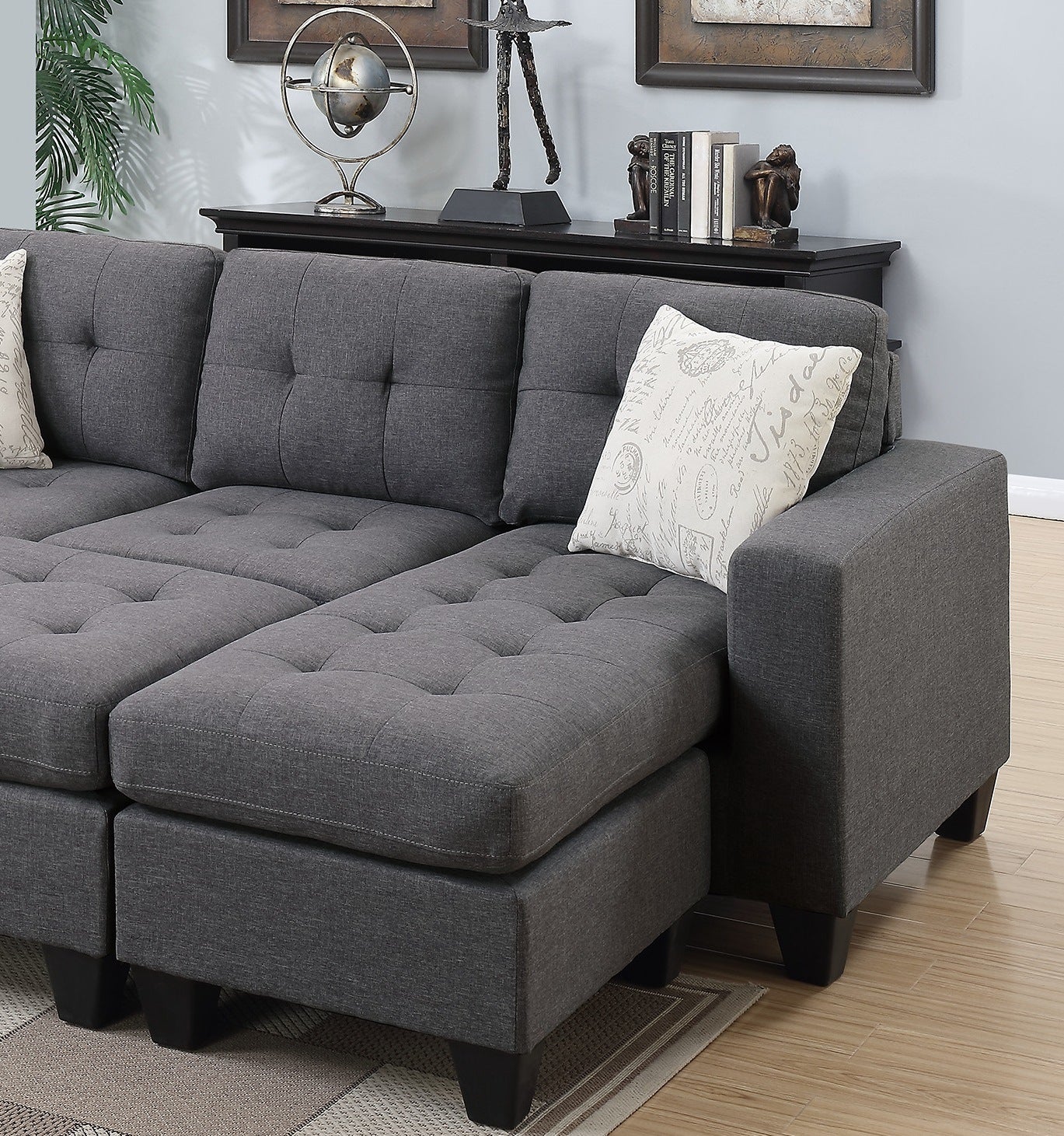 Tufted Polyfiber Sofa for Living Room