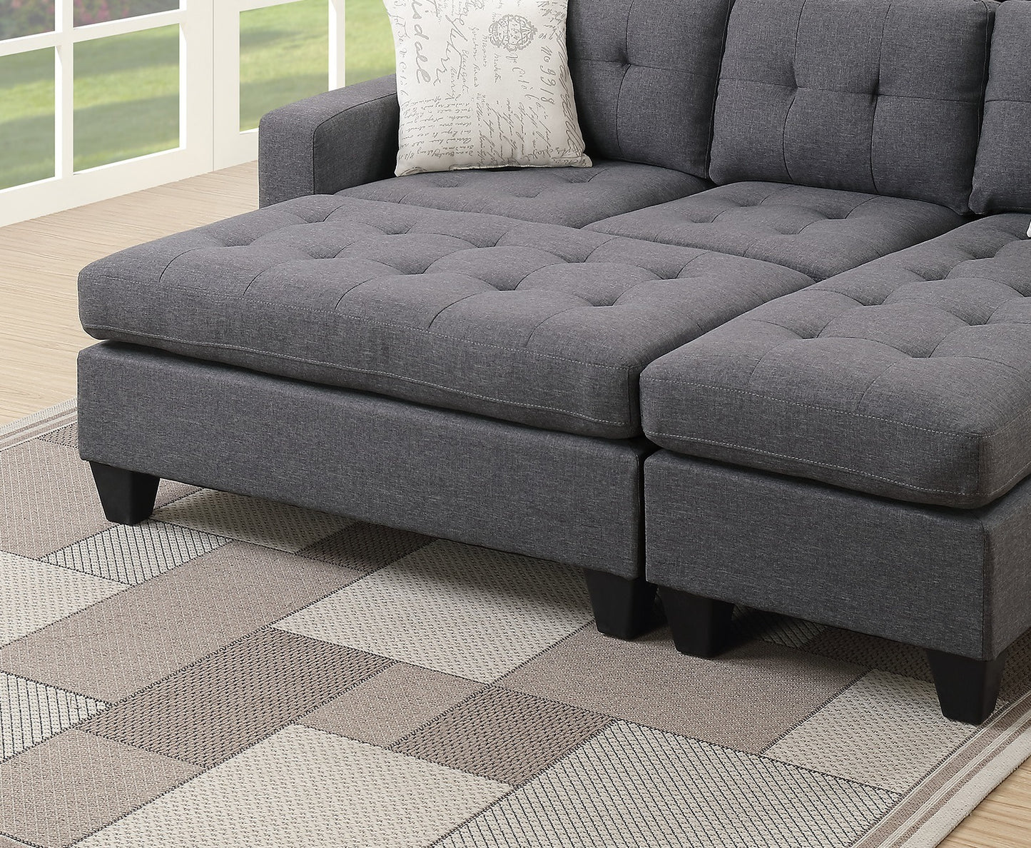 Tufted Chaise Lounge Sofa