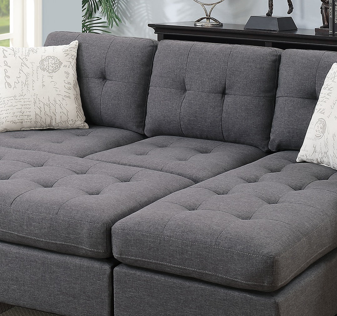 Versatile Sofa Chaise with Ottoman