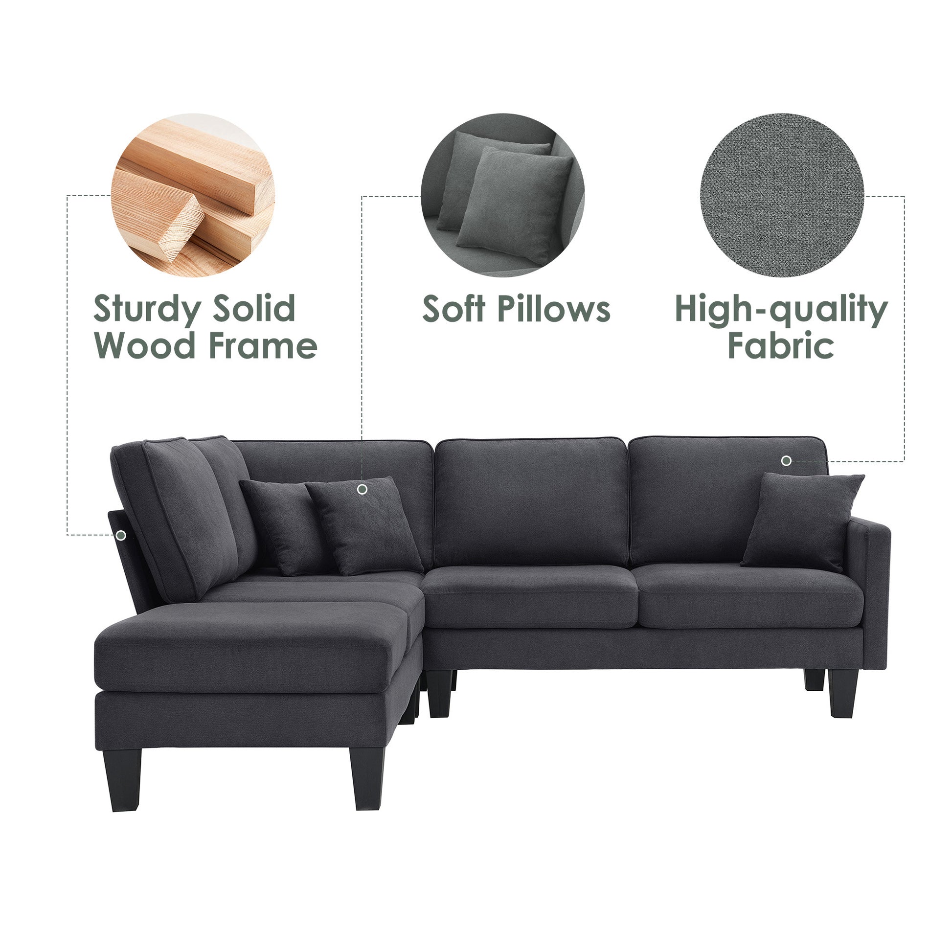 5-Seat Modern Couch Set