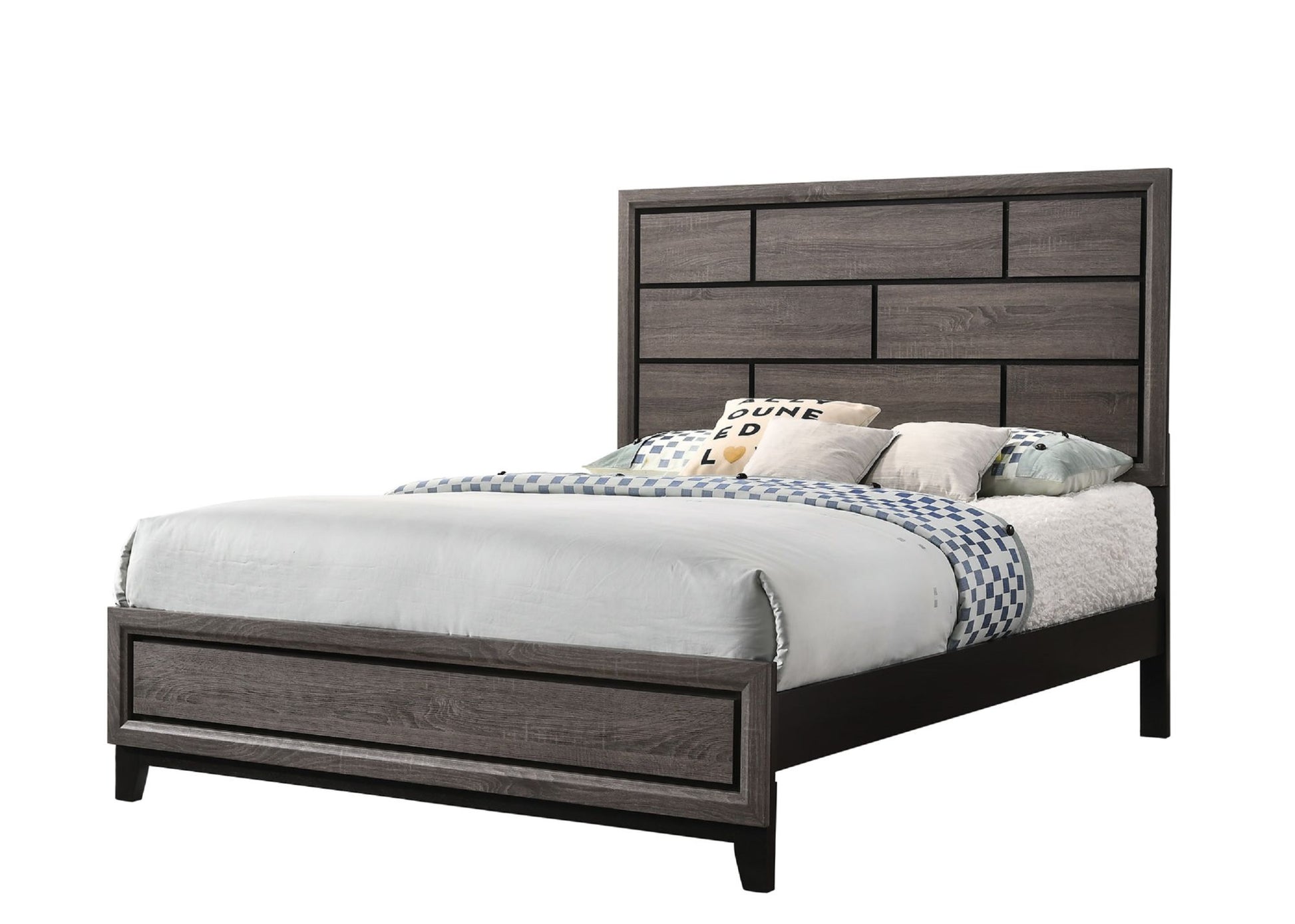 Modern Low-Profile Panel Bed